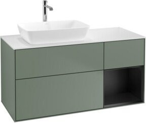 V&B Finion Waschtischunterschrank mit Wandbeleuchtung in Blau lackiert, Breite: 120 cm, Tiefe: 50,1 cm, Höhe: 50,1 cm - Bild 1