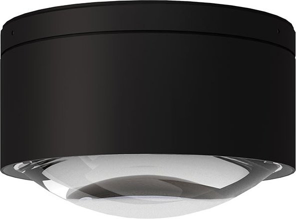 Top Light Puk! 160 One Avantgarde Deckenleuchte in Schwarz Matt mit klarer Glaslinse - Bild 1