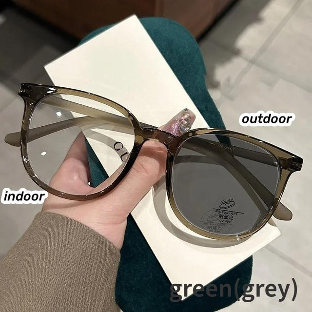 CICI Global Glasses Sonnenbrille, photochrom, Unisex, Vollrand, Panto, weiß - Bild 1
