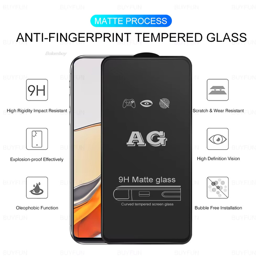 4er-Pack Bolomboy Mattierte Displayschutzfolien aus gehärtetem Glas für iPhone 18 17 Air 16 15 14 Plus 13 12 11 XS MAX XR 7 8 Plus SE transparent - Bild 3