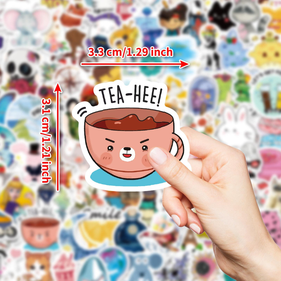 100er Set Niedliche Tiere Cartoon Aufkleber Multicolour - Bild 2