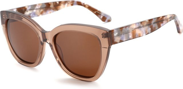 ZENOTTIC Butterfly Sonnenbrille, Acetat, Vollrand, braun, polarisiert - Bild 1
