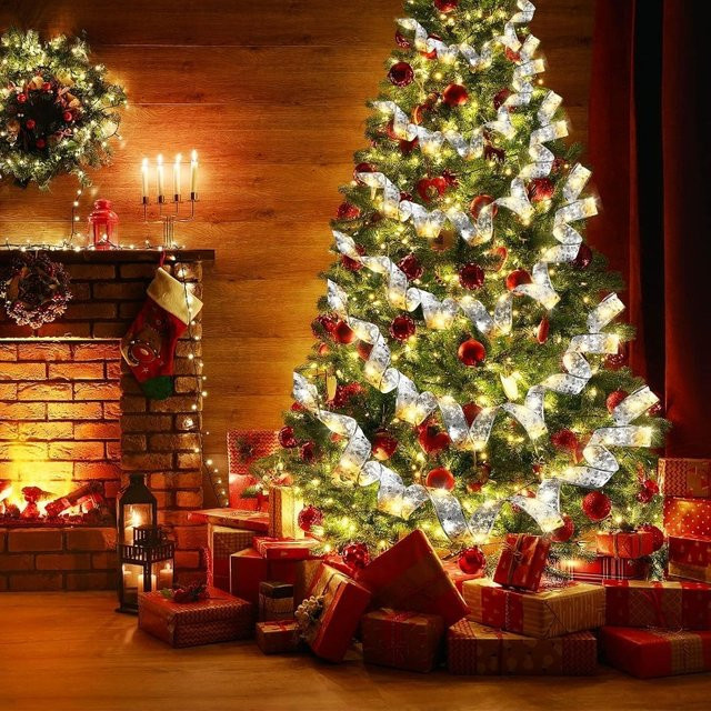 Weihnachtsband-Lichterkette Frohe Weihnachten Dekoration für dein Zuhause - Bild 1