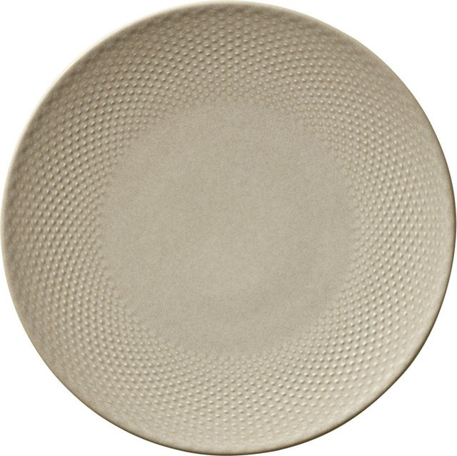 HEART&SOUL Teller flach Pine Relief rund coup, beige, 6er Pack, Durchmesser: 24 cm, Höhe: 2,5 cm - Bild 1