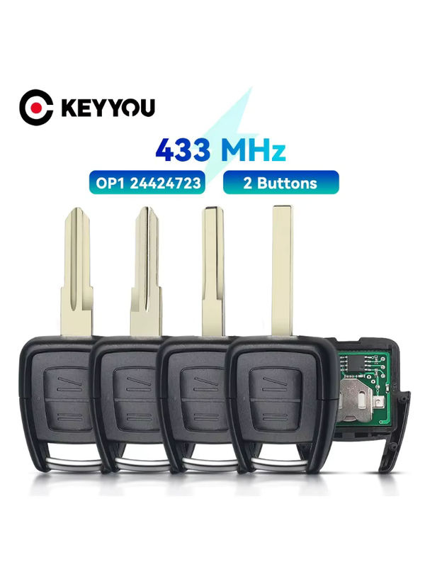 KEYYOU Fernbedienung Auto Schlüssel 433,92 MHz mit 2 Tasten in Schwarz für Opel Zafira und Astra A/G (1999-2005) - Bild 5