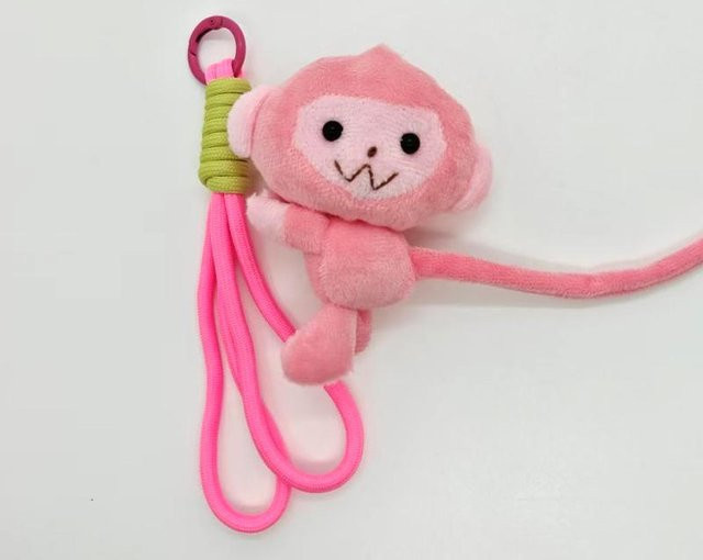 Linyi toy Schlüsselanhänger Affe, Rosa Braun, Unisex - Bild 1