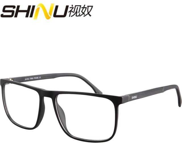 SHINU Lesebrille, Vollrand, rechteckig, Kunststoff, schwarz, Männer - Bild 1