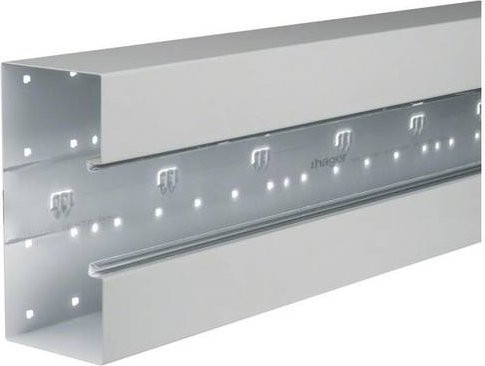 Hager Brüstungskanal Unterteil BRS1002101VERZ in Weiß, B: 210 mm, L: 2000 mm - Bild 1