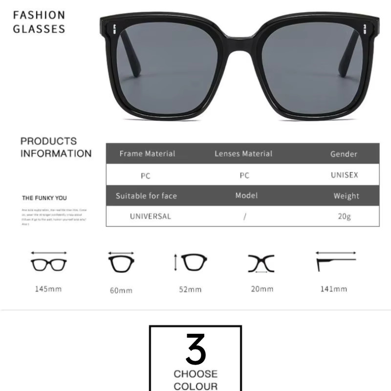 MOYOKA Sonnenbrille, quadratisch, Vollrand, Kunststoff, schwarz, Unisex - Bild 2
