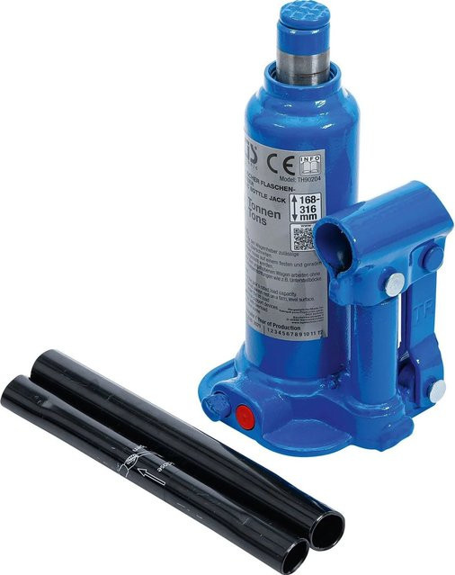 BGS Hydraulischer Flaschenwagenheber 2 t in Blau aus Stahl - Bild 1