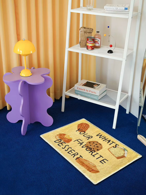VIKAMA Gourmet Pattern Teppich für Wohnzimmer, Schlafzimmer und Küche, modern und schmutzabweisend - Bild 3