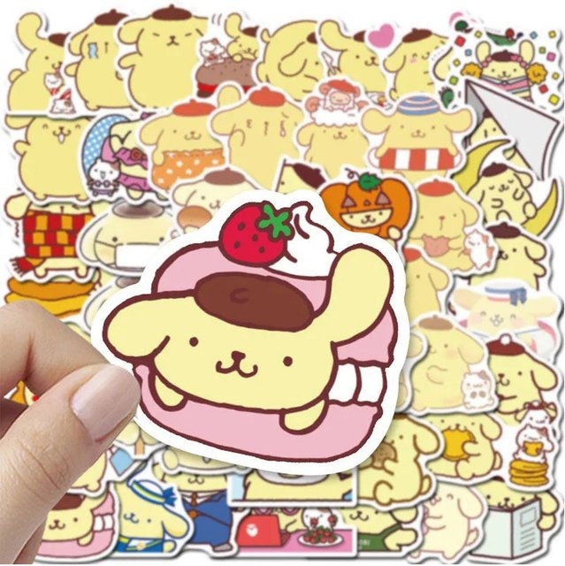 Bandai Anime Pom Pom Purin Aufkleber, wasserdicht, 10/30/50 stücke - Bild 1