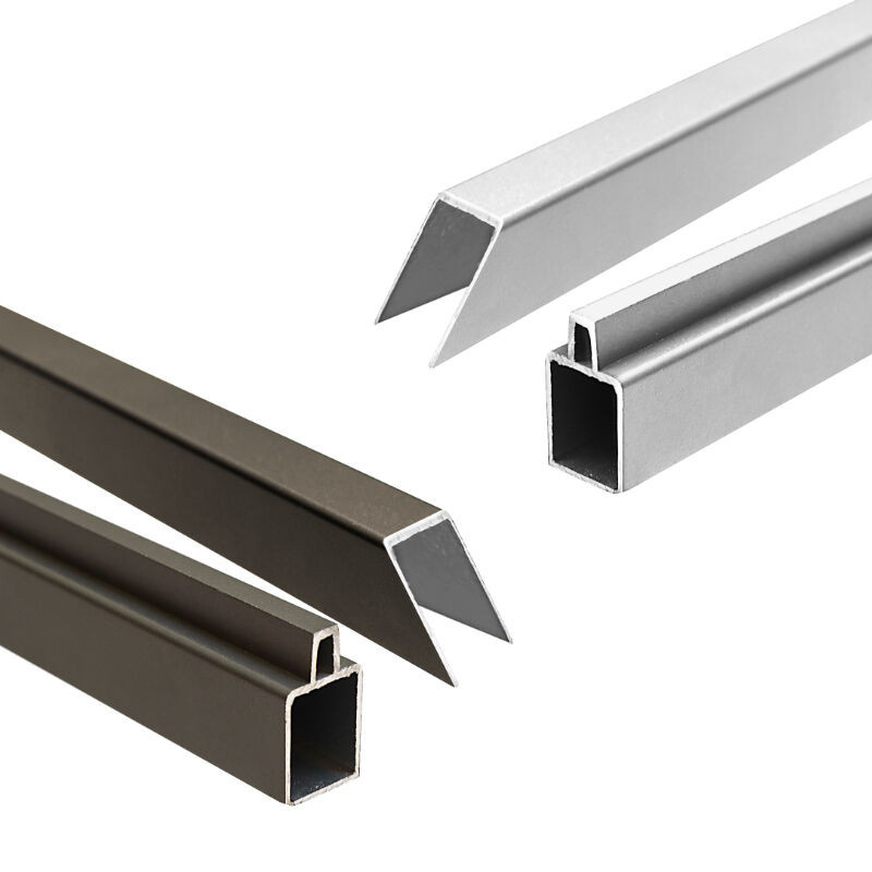 ECOSTECK Abschlussleisten-Set U-Profil für Schrägelement aus Aluminium in Anthrazit - Bild 1