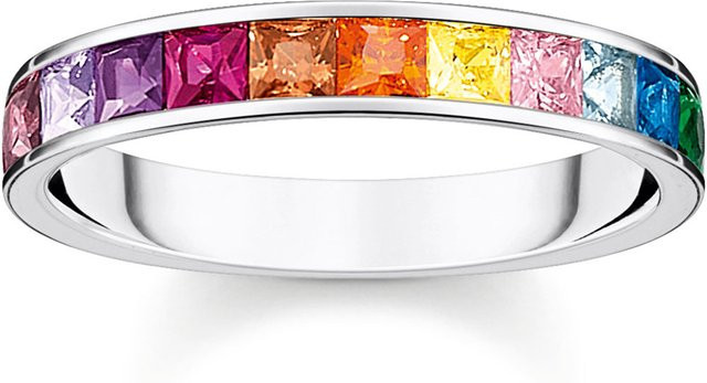 Thomas Sabo Ring, 925 Silber, Zirkonia, Damen, Ringgröße 54 - Bild 1