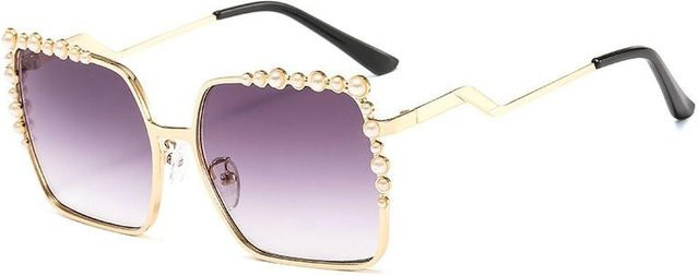 Starwish Sonnenbrille, Quadratisch, Vollrand, Metall, Grau, Damen - Bild 1
