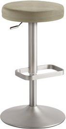Mayer Sitzmöbel Barhocker 1200 höhenverstellbar Mikrofaser beige, Breite: 44 cm - Bild 1
