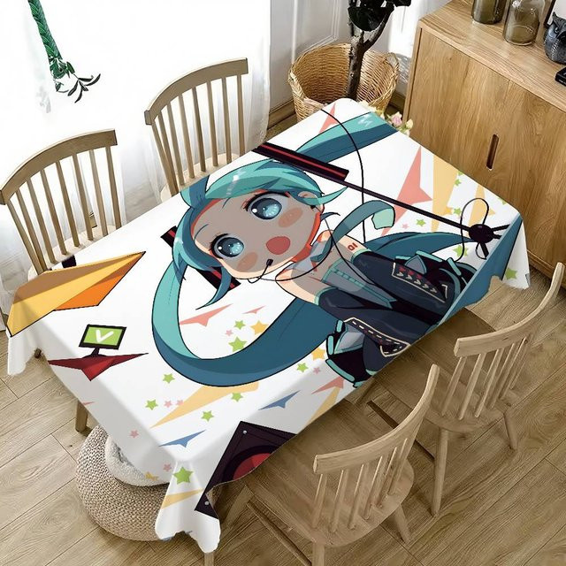 Kayoom Hatsune Miku Cartoon Tischdecke für Silvester und Partys, rechteckig, mehrfarbig - Bild 1