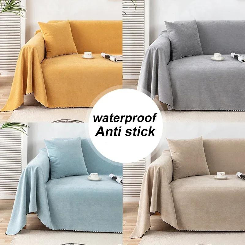 Yiran Furniture Mehrzweck-Möbelbezug aus Polyester, wasserabweisende Sofadecke in Grau, B/B: 90 x 180 cm - Bild 4