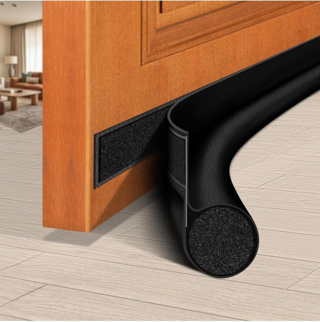 HomeProtect Türzugluftstopper als Zugluftblocker und Türfeger zur Reduzierung von Kaltluft und Schall, Länge: 91,4 cm - Bild 1