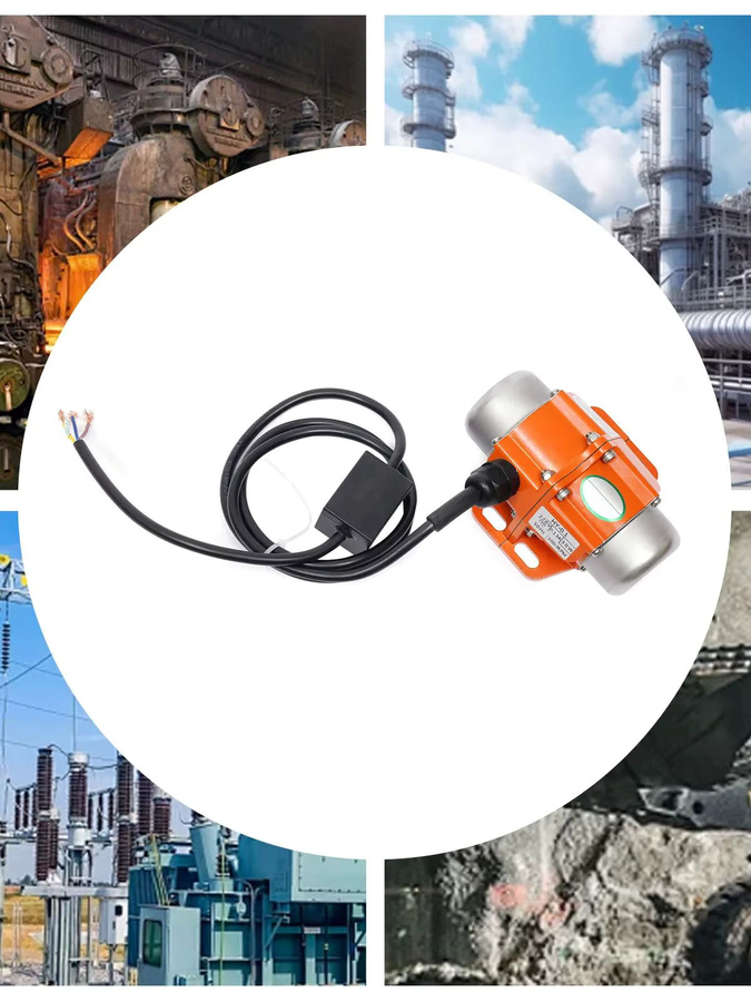 Bymaocar Asynchroner Vibrationsmotor 220V in Orange für Bau, Elektrik und mechanische Geräte - Bild 4