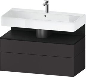 Duravit Waschtischunterschrank Qatego in Grau, B/T/H: 99 x 47 x 59 cm - Bild 1
