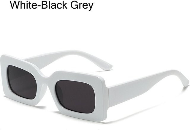 Dote Sonnenbrille Rechteckig, Damen, Vollrand, Kunststoff, Weiß - Bild 1
