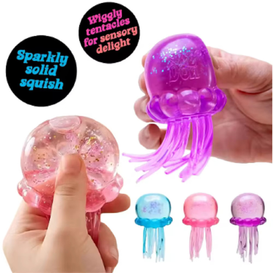 Quallen-Quetsch-Stressball, Jelly-Squeeze-Fidget-Spielzeug, blau, mehrfarbig - Bild 6