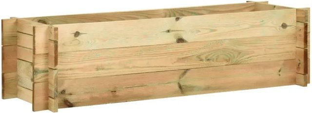 vidaXL Pflanzkübel Hochbeet aus imprägniertem Kiefernholz in Braun, B/T/H: 120 x 40 x 40 cm - Bild 1