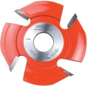 GUHDO HW-Harzgallenfräser Z4 in Orange, Durchmesser: 8,0 mm, Höhe: 100 mm, Bohrung: 22 mm - Bild 1