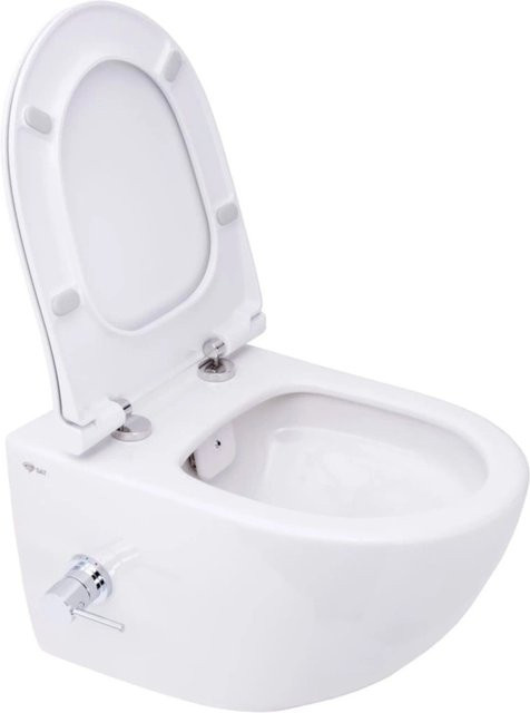 Swiss Aqua Technologies Wand-Dusch-WC Aquacare in Weiß mit Bidetfunktion, integrierter VitrA Thermostatarmatur und SoftClose TakeOff WC-Sitz - Bild 1