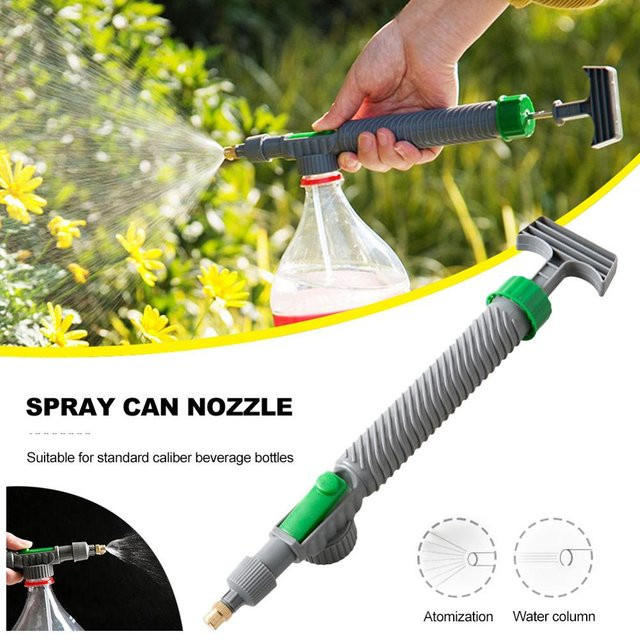 Manuelle Hochdruck Sprühflasche mit einstellbarer Düse für Garten und Landwirtschaft in Gelb-Grau - Bild 1