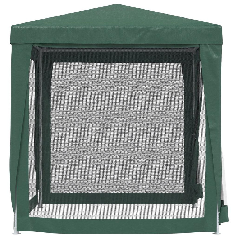 vidaXL Partyzelt aus HDPE mit 4 Mesh-Seitenwänden in Grün, B/T: 200 x 200 cm, H: 240 cm - Bild 3