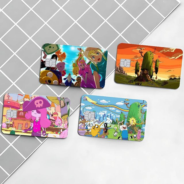 Adventure Time Fionna and Cake Klassische Vintage-Kreditkarten-Hautaufkleber für VISA-Bank-Transportkarten, wasserfest, Multicolor von Potdemiel - Bild 1