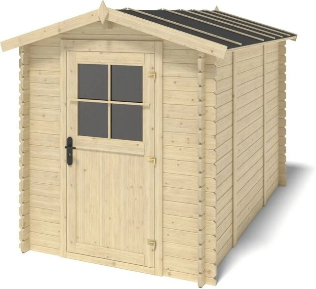 Altanka Gartenhaus Gerätehaus aus Fichte in Braun, B/T/H: 300 x 190 x 220 cm, 5.7 m2, 28 mm Wandstärke, Satteldach, DOM662 - Bild 1