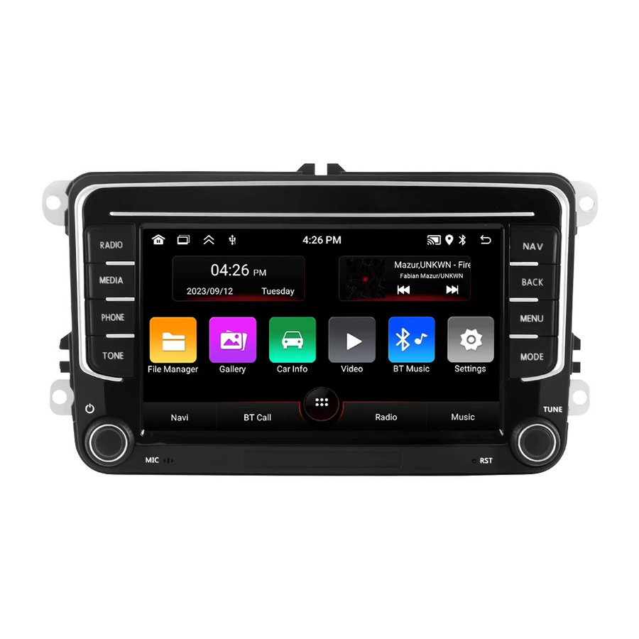 MEKEDE Android 15 Autoradio mit IPS-Bildschirm und GPS für Volkswagen Skoda Octavia Golf 5 6 Touran Passat B6 Polo Jetta in Schwarz mit Carplay Multimedia-Einheit - Bild 6