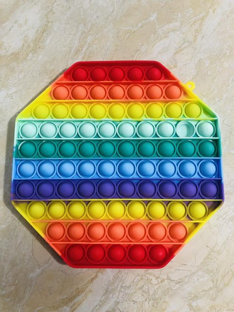 BC Pet Supplies Fidget Antistress Spielzeug, Quadratisch Rund, 20cm - Bild 1