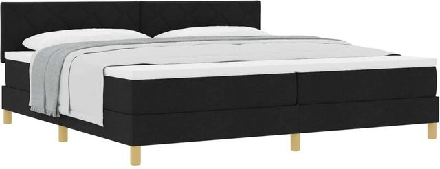 vidaXL Boxspringbett mit Matratze Schwarz Stoff B/T/H: 200 x 200 x 40 cm - Bild 1