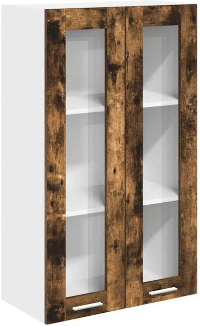 vidaXL Hängeschrank Riga mit Tür in Geräuchert Eiche, modern Wandunterschrank für die Küche, B/T/H: 60 x 31 x 100 cm - Bild 1