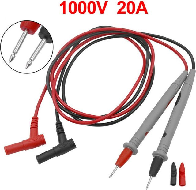 HpLive Digital-Multimeter Testleitungen mit Ultra-Feinadel-Sonde, 1000V 20A, Silber - Bild 1