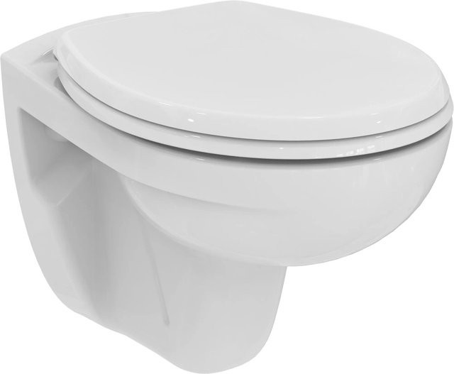 Ideal Standard WC-Paket Eurovit Wand-WC mit Soft-Close WC-Sitz in Weiß (Alpin), Rimless Washdown Design aus Keramik, B/T/H: 52,0 x 35,5 x 35,0 cm - Bild 1
