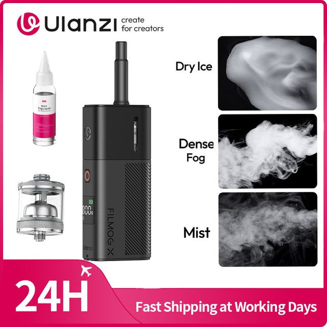 Ulanzi FM02 FILMOG X Nebelmaschine in Schwarz mit 5000 mAh Akku, 30 W Leistung und Digitalanzeige für Bühneneffekte - Bild 1