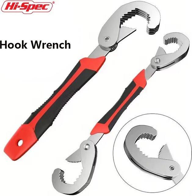 Hi-Spec Universeller verstellbarer Schraubenschlüssel und Torx-Rohrzange als Ratschenschlüssel Set - Bild 1