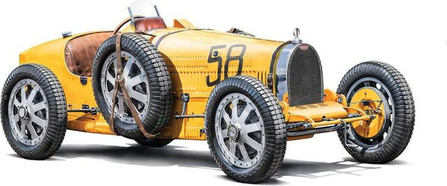 Italeri Bugatti Type 35B - Targo Florio 1928 / Monaco GP 1930, Fahrzeug, 1:12, Gelb - Bild 1