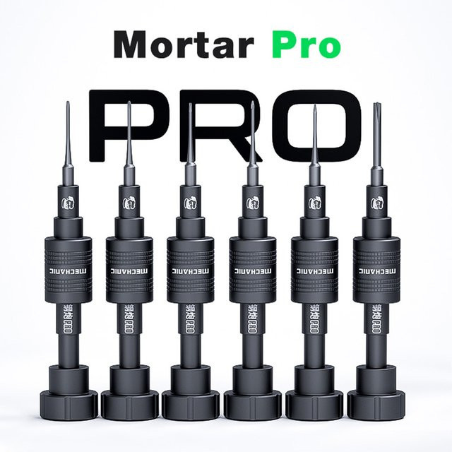 Mechaniker PRO Präzisions-Schraubendreher Set für Handy, Uhr und Tablet mit Kreuz, Y-Typ und Torx 0,6 in Schwarz - Bild 1