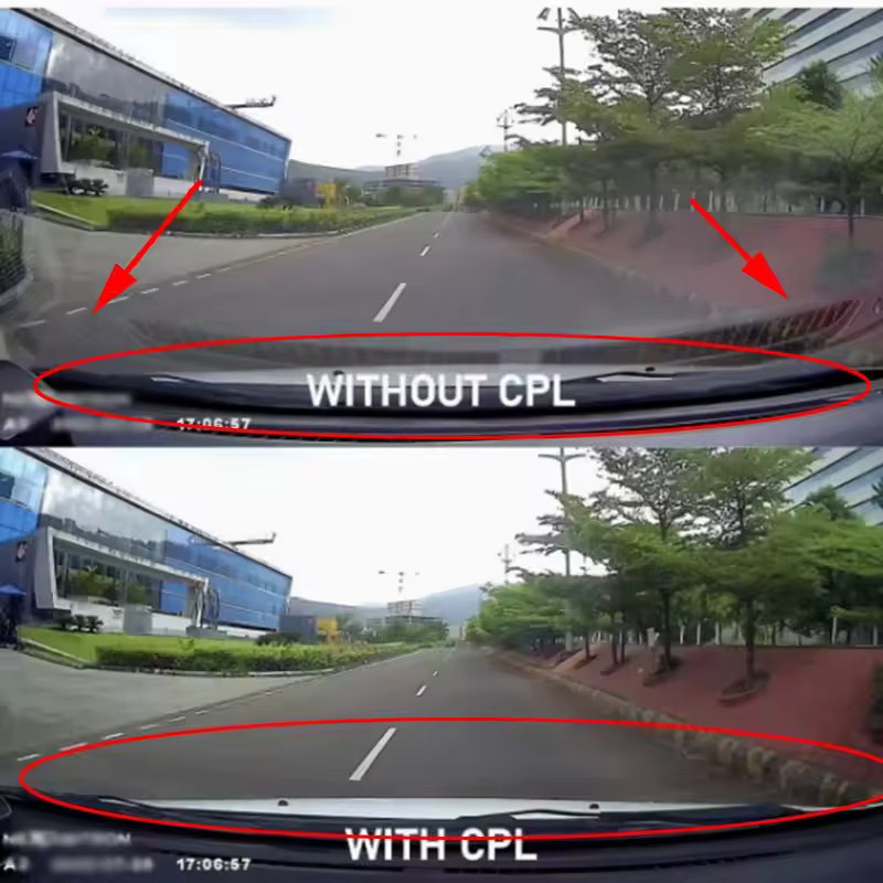 ddpai CPL Filter für Dash Cam 4K Z60 und Z60 Pro zur Staubschutz und Anti-Glare Funktion für die Rückkamera - Bild 4