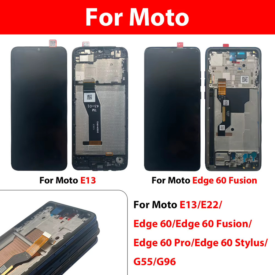 Motorola LCD-Display-Touchscreen-Digitizer-Einheit in Schwarz für Moto E13 E22 Edge 60 Fusion 60 Pro 60 Stylus 60 G55 G96 - Bild 3