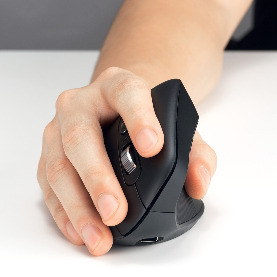 Kensington Pro Fit Ergo MY630 EQ Vertikalmaus kabellos Schwarz mit Bluetooth und USB, wiederaufladbar, 6 Tasten, bis zu 2400 dpi - Bild 4