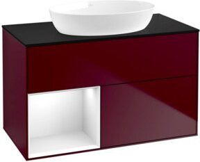 V&B Waschtischunterschrank Finion 100 in Weiß lackiert, B/T/H: 100 x 50,1 x 50,1 cm - Bild 1
