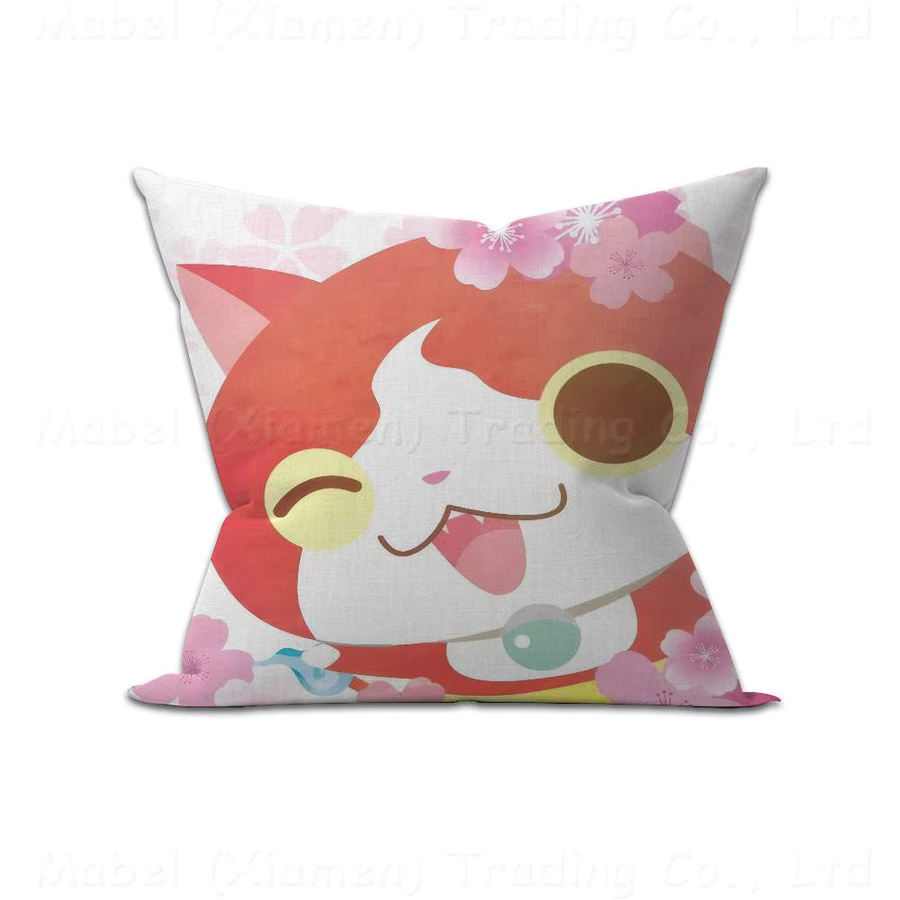 Personalisierter Anime Yokai Kissenbezug mit Uhrenmotiv für dein Sofa und Wohnzimmer, mehrfarbig - Bild 3
