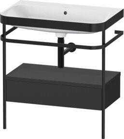 Duravit Möbelwaschtisch-Kombi Happy D.2 Plus in Grau mit Keramikwaschbecken, B/T: 77,5 x 49 cm - Bild 1